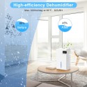 Keylitos Dehumidifiers for Home, 500 Sq.Ft 95oz Large Water Tank Dehumidifier with 7 Colors LED Light, Auto Shut Off, Portable Small Quiet Dehumidifier for Basements, Bedroom, Bathroom, Closet, RV