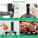 Keylitos Sous Vide Cooker Machine 1100W, IPX7 Waterproof Ultra-quiet Sous Vide Precision Cooker with Accurate Temperature and Timer Control, Fast-Heating Immersion Circulator Precise Cooker